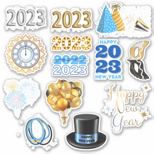 Happy New Year 2023 Stickers (Voorkant)