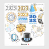 Happy New Year 2023 Stickers (Vel)