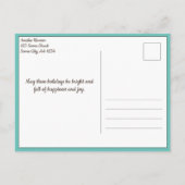 Happy New Year 2023 Typography Turquoise Briefkaart (Achterkant)
