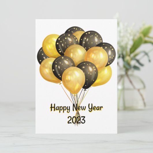 Happy New Year 2023 Uitnodiging (Staand voorkant)