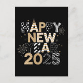 Happy New Year 2025 Briefkaart – Leuke en frisse G (Voorkant)