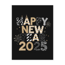 Happy New Year 2025 Briefkaart – Leuke en frisse G