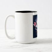 Happy New Year 2025 Design - Levendig en feestelij Tweekleurige Koffiemok (Links)