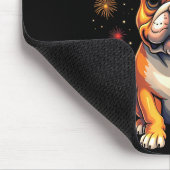 Happy New Year 2025 Eve Firework Dog Funny French  Muismat (Hoek)