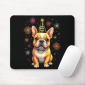 Happy New Year 2025 Eve Firework Dog Funny French  Muismat (Met muis)