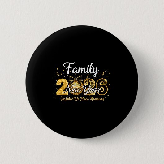Happy New Year 2025 New Year's Eve Party Countdown Ronde Button 5,7 Cm (Voorkant)