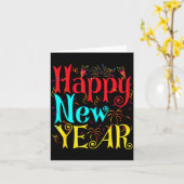 Happy New Year 2026 And Merry Christmas New Year E Kaart (Gele Bloem)