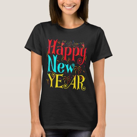 Happy New Year 2026 And Merry Christmas New Year E T-shirt (Voorkant)