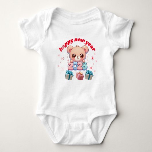 Happy New Year 2026 Baby Bodysuit  (Voorkant)