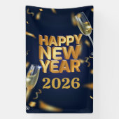 Happy New Year 2026 Banner (Verticaal)