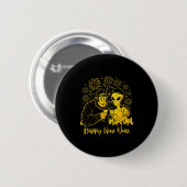 Happy New Year 2026 Bigfoot Alien Lovers New Years Ronde Button 5,7 Cm (Voorkant /achterkant)