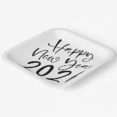 Happy New Year 2026 Black Script Papieren Bordje (Gebogen)