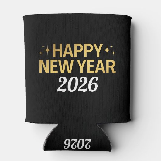 Happy New Year 2026 Blikjeskoeler (Achterkant)