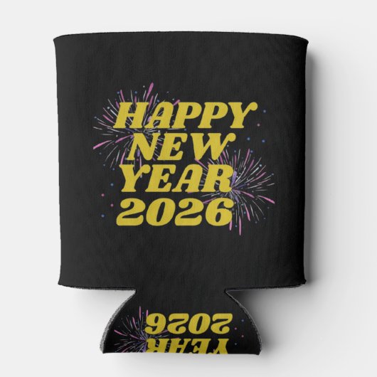 Happy New Year 2026 Blikjeskoeler (Achterkant)