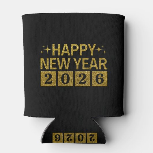 Happy New Year 2026 Blikjeskoeler (Achterkant)