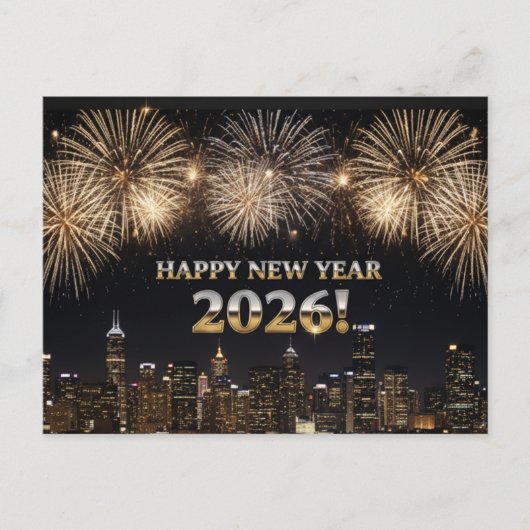 HAPPY NEW YEAR 2026  BRIEFKAART (Voorkant)