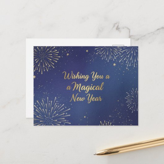 HAPPY NEW YEAR 2026  BRIEFKAART (Voorkant / Achterkant in situ)