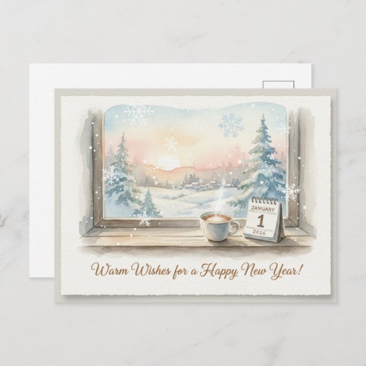 HAPPY NEW YEAR 2026  BRIEFKAART (Voorkant / Achterkant)