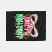 Happy New Year 2026 Brushstroke Coquette Firework Fleece Deken (Voorkant (Horizontaal))