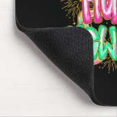 Happy New Year 2026 Brushstroke Coquette Firework Muismat (Hoek)