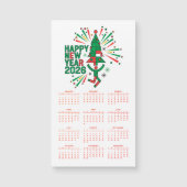 Happy New Year 2026 Calendar Magnetic Card (Voorkant)