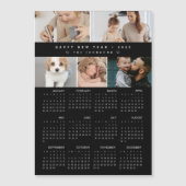 Happy New year 2026 Calendar Photo Collage black (Voorkant)