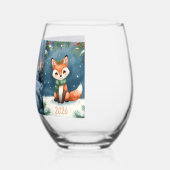 happy new year 2026 candlelight  wijnglas zonder voet (Links)