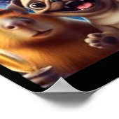 Happy New Year 2026 Capybara Pug Party Art  Poster (Hoek)