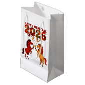 Happy New Year 2026 – Celebrating Horses with Cham Klein Cadeauzakje (Voorkant Gekanteld)