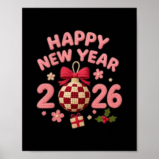 Happy New Year 2026 Celebration Cheer For Festive  Poster (Voorkant)