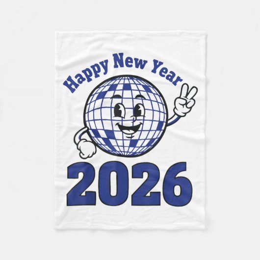 Happy New Year 2026 Celebration Design Fleece Deken (Voorkant)