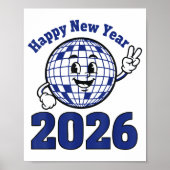 Happy New Year 2026 Celebration Design  Poster (Voorkant)