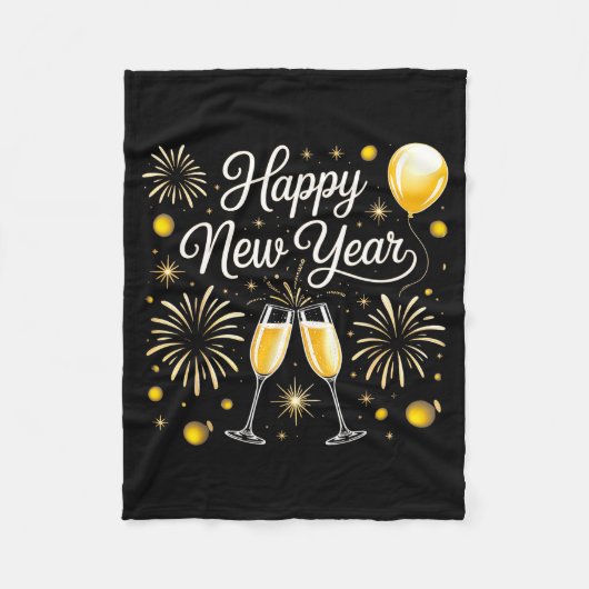 Happy New Year 2026 Celebration Design With Champa Fleece Deken (Voorkant)