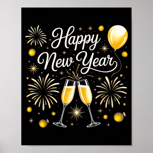 Happy New Year 2026 Celebration Design With Champa Poster (Voorkant)