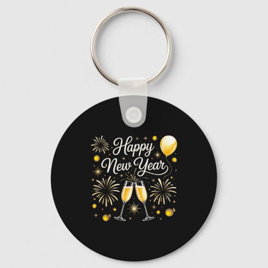 Happy New Year 2026 Celebration Design With Champa Sleutelhanger (Voorkant)