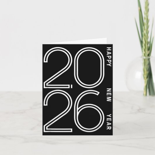 Happy New Year 2026 Celebration Eve Party Men Wome Kaart (Voorkant)
