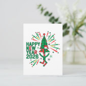 Happy New Year 2026 Celebration Feestdagenkaart (Staand voorkant)