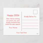 Happy New Year 2026 Celebration Feestdagenkaart (Achterkant)