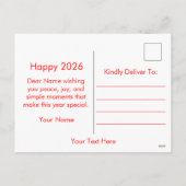 Happy New Year 2026 Celebration Feestdagenkaart (Achterkant)