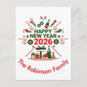 Happy New Year 2026 Celebration Feestdagenkaart (Voorkant)