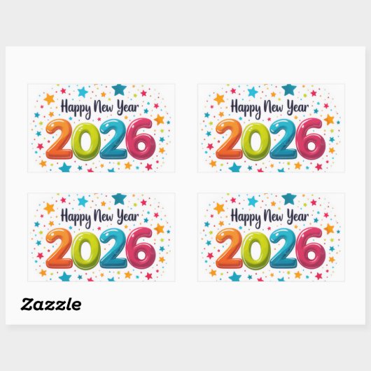 Happy New Year 2026 Celebration Sticker (Vel)
