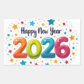 Happy New Year 2026 Celebration Sticker (Voorkant)
