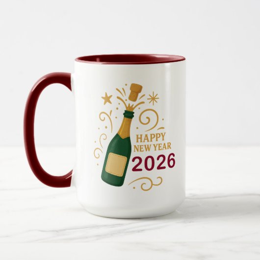 Happy New Year 2026 Champagne | Combo Mug Mok (Links)