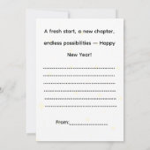 Happy New Year 2026 Champagne & Fireworks Greeting Bedankkaart (Achterkant)