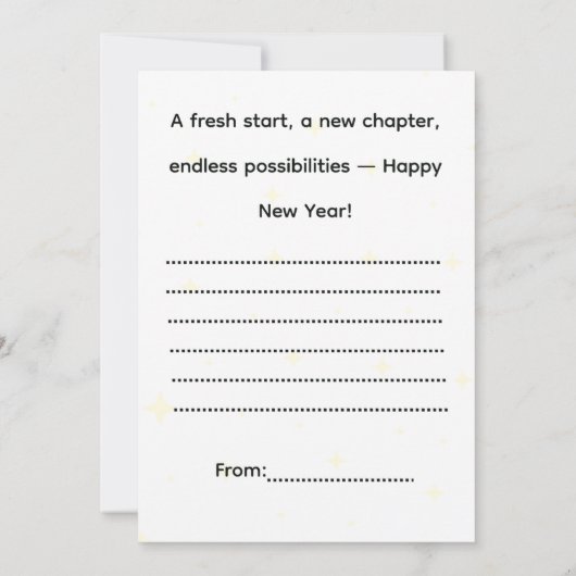 Happy New Year 2026 Champagne & Fireworks Greeting Bedankkaart (Achterkant)