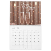 happy new year 2026 champagne glow kalender (Mar 2026)