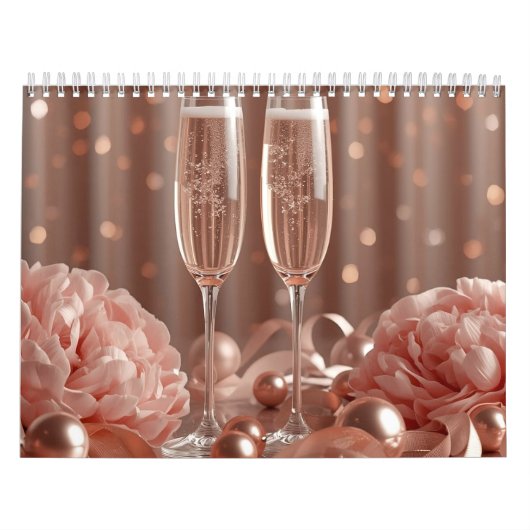 happy new year 2026 champagne glow kalender (Hoes)