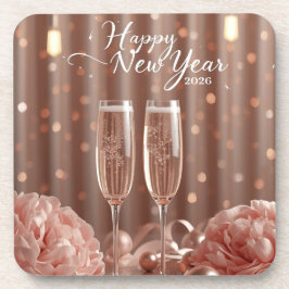 happy new year 2026 champagne sparkle coasters bier onderzetter