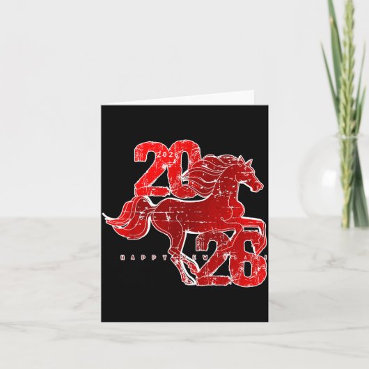 Happy New Year 2026 Chinese New Year 2026 Year Of  Kaart (Voorkant)