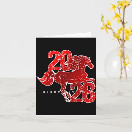 Happy New Year 2026 Chinese New Year 2026 Year Of  Kaart (Gele Bloem)